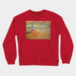 Rooster Pheasant at Sunrise Crewneck Sweatshirt